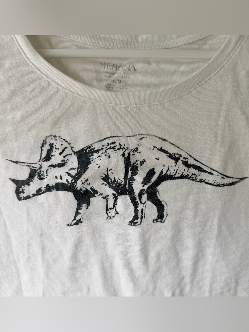 Merona White Graphic Logo Tee